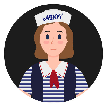 Avatar. Vector Illustration of a girl, person, teenager