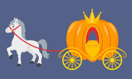 Fairy-tale carriage with a horseのイラスト素材