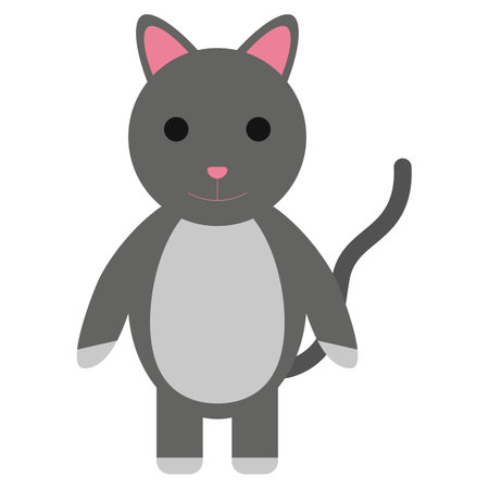 Cute cartoon cat. Vector illustrationのイラスト素材