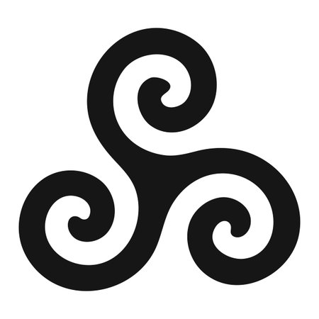 Spiral triskel icon. Vector illustrationのイラスト素材
