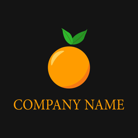 Orange fruit logo design. Vector illustrationのイラスト素材