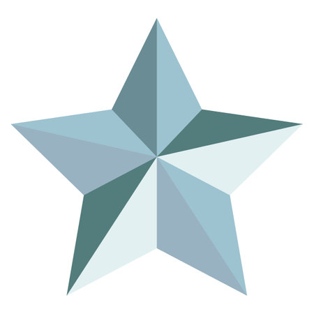 Silver star on a white backgroundのイラスト素材