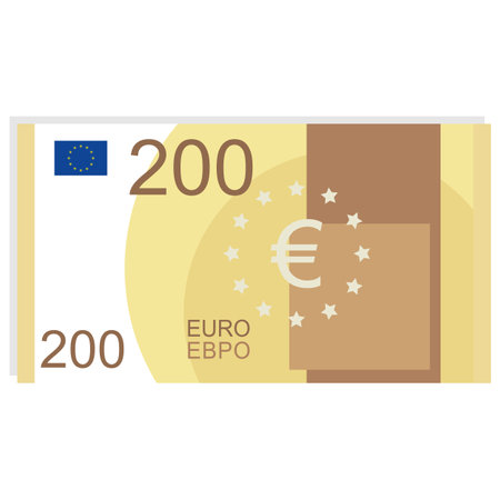 200 euro icon. Vector illustration.のイラスト素材