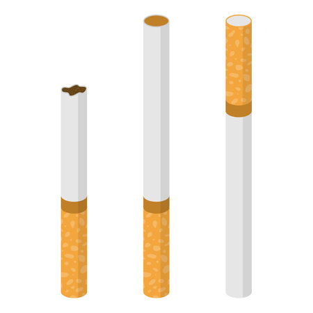 Set of cigarettes. Vector illustration.のイラスト素材
