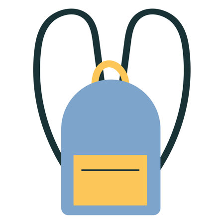 School backpack. Backpack. Vector illustration.のイラスト素材