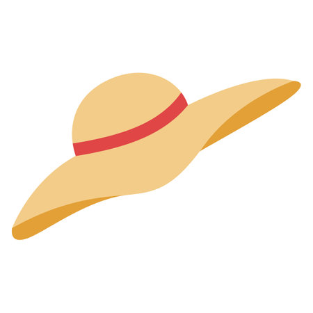 Hat. Beach hat. Vector illustration.のイラスト素材