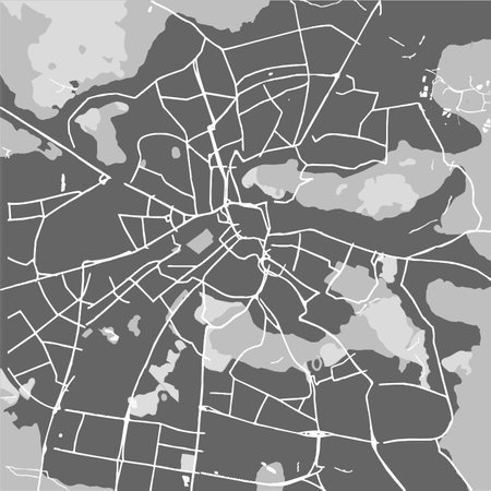 Urban city map of Lviv, Ukraine. Vector illustrationのイラスト素材
