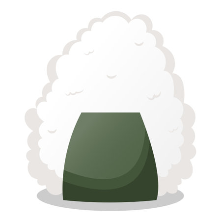 Onigiri is a Japanese dish. Vector illustration.のイラスト素材