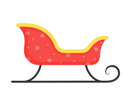 Christmas sleigh of Santa Claus. Vector illustration.のイラスト素材
