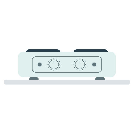 Electric stove icon. Flat style. Vector illustration.のイラスト素材