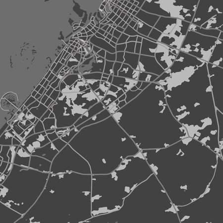 Vector illustration City map of Dubai.のイラスト素材