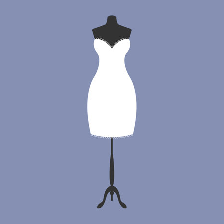 Wedding dress in modern design. Vector illustration.のイラスト素材