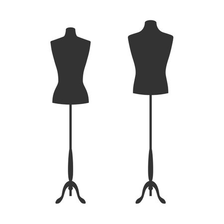Mannequin for men and women for sewing clothes. Vector illustration.のイラスト素材