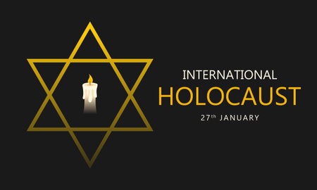 International Holocaust Remembrance Day. Star of David. Vector illustration.のイラスト素材