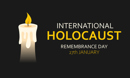 International Holocaust Remembrance Day. January 27. Vector illustration.のイラスト素材