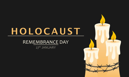 International Holocaust Remembrance Day. January 27. Vector illustration.のイラスト素材