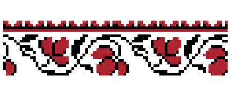 Ornament of Ukrainian embroidery. Vector illustration.のイラスト素材