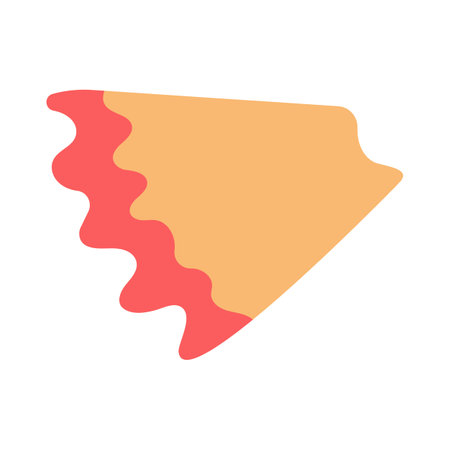 Pencil shavings. School supplies. Vector illustration.のイラスト素材