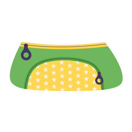 School pencil case. School supplies. Vector illustration.のイラスト素材