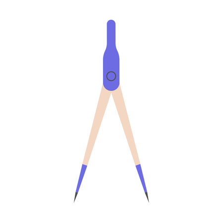 Compasses tool for drawing. School supplies. Vector illustration.のイラスト素材