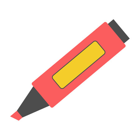 Marker. School supplies. Vector illustration.のイラスト素材