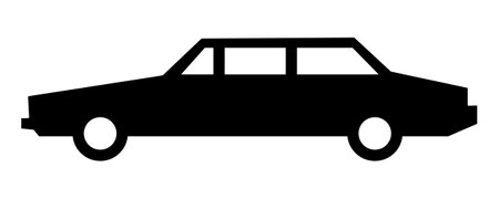 Silhouette of a car. Vectorのイラスト素材
