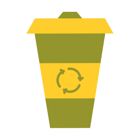 Paper cup for drinks. Save nature. Vector illustration.のイラスト素材