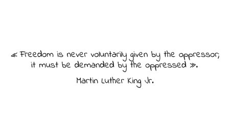 Martin Luther King Jr. quote lettering calligraphy