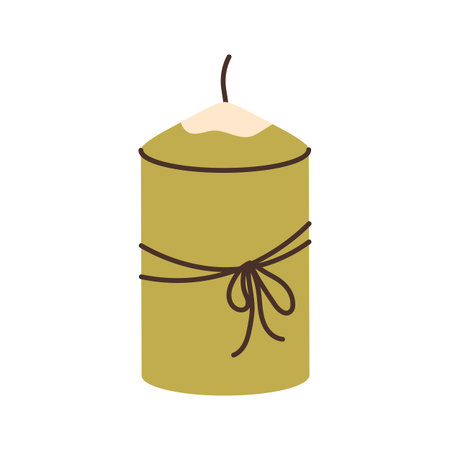 Modern scented candle for home decor. Vector illustration.のイラスト素材
