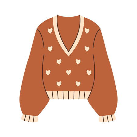 Warm autumn sweater. Vector illustration.のイラスト素材