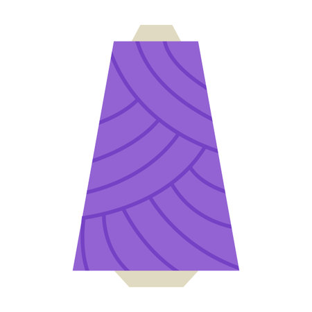 This vector illustration showcases a ball of wool yarn and threads, ideal for sewing, knitting, and...