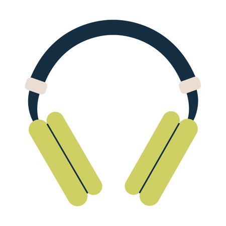 Headphones. Device for listening to music. Vector illustration.のイラスト素材