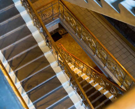 Stairs in the wine cellars the wine factory "Massandra", Crimeaのeditorial素材