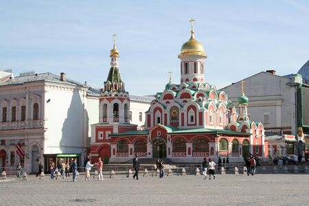 Moscow, Russia - June 09, 2007:View of the Kazan Icon of the Mother of God on Red Square, Moscowのeditorial素材