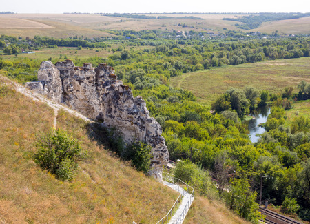 View from the top of the plateau of the Divnogorsky nature reserveの写真素材