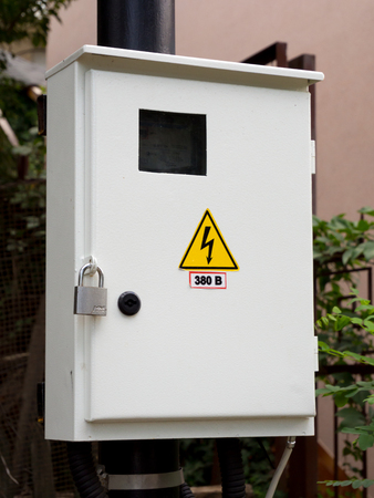 Distribution electrical panel input to a private houseのeditorial素材