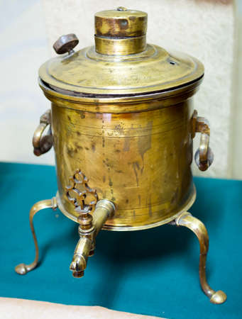 Old russian samovar on the thin legsのeditorial素材