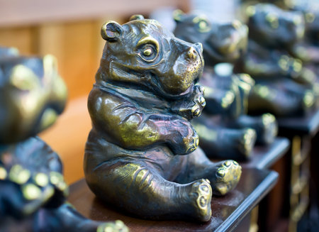 Souvenir in the form of a small bronze hippo