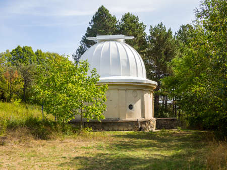 Nauchnyy, Russia - September 18, 2020: Telescope of the Ritchie-Chretien system (RK-800). Territory of the Crimean Astrophysical Observatory. Crimeaのeditorial素材