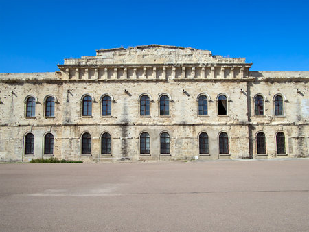 Fragment of the building of the Mikhailovskaya battery, Sevastopol, Crimeaの写真素材