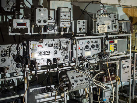 Sevastopol, Crimea - September 19, 2020: Old equipment for radio communication, exposition of the Museum "Underground Sevastopol", Crimeaのeditorial素材
