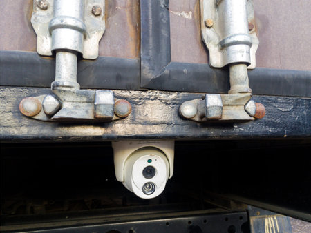 Rear view camera mounted under the truck bed