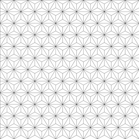 Grid seamless pattern. Geometric cube, Star effect. Fashion graphic design.Vector illustration. Background design.Modern stylish abstract texture. Template for print, textile, wrapping and decorationのイラスト素材