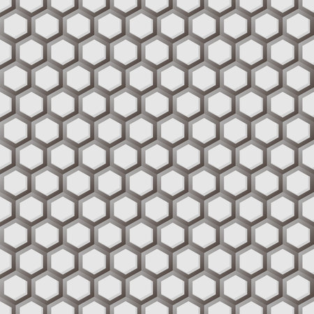 Hexagonal grid seamless pattern.Graphic design.Vector illustration with gradient on white...