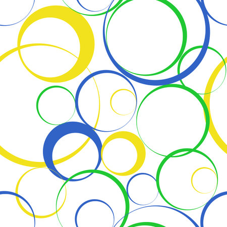 circle geometric seamless pattern. Vector illustration. Fashion graphic design. Modern stylish abstract texture. Template for prints, textile, wrapping and decoration, wallpaper.のイラスト素材