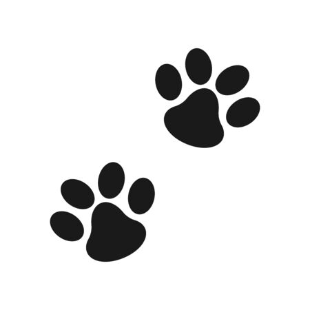 Footprints of animal paw. Web line icon. Abstract vector. For web and mobile applications, illustration design, creative business infographic, brochure, banner, presentation, concept poster, cover.のイラスト素材