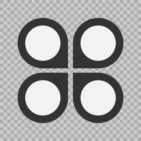 Set of mark pointer sign. Flat style icons on transparent background. Trendy Flat style for graphic design, Web site, UI.のイラスト素材