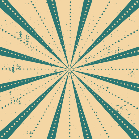 Rays Striped with dots Pattern with Light Burst Stripes. Abstract Wallpaper Background. Vector Vintage Illustration.のイラスト素材