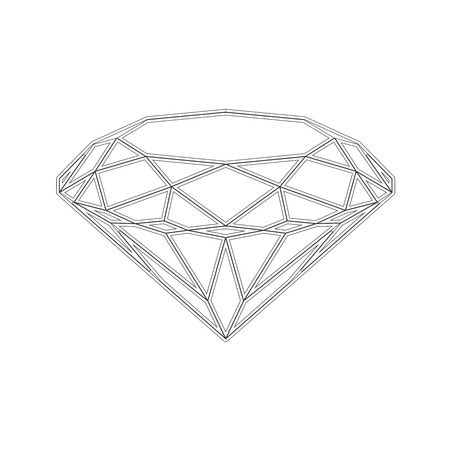 Diamond icon, shiny crystal sign, fashion modern design.のイラスト素材