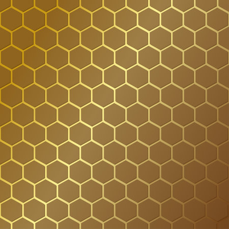 Honeycomb pattern. Vector illustration. Hexagonal cell texture. Grid on the background. Geometric design. Modern stylish abstract texture. Template for print, textile, wrapping and decorationのイラスト素材